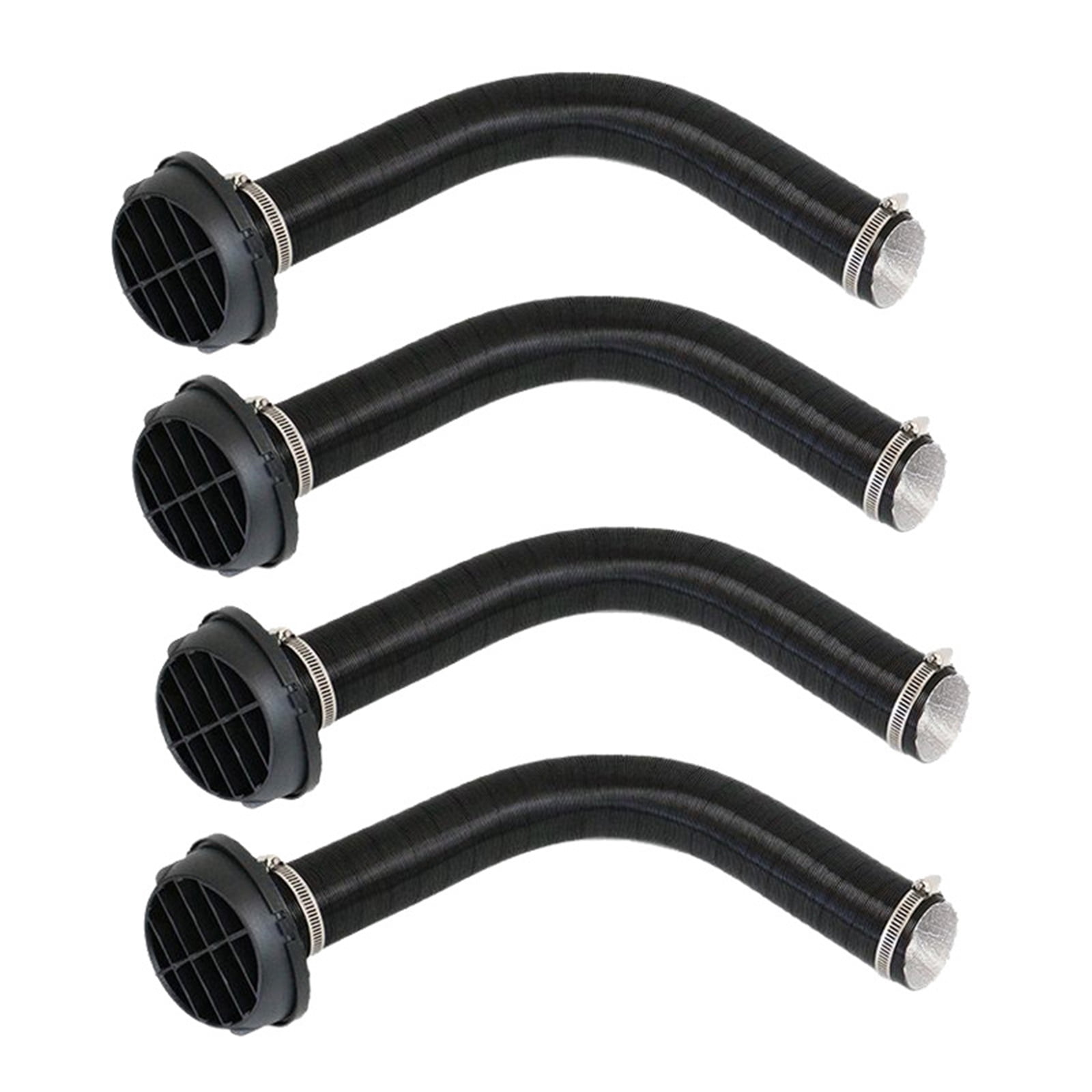 4 Pack 42mm Heater Duct Pipe Kit for Air Diesel Heater with 4 Vent Outlets and 8 Clamps Extendable Tube 38cm to 80cm for Car Truck RV