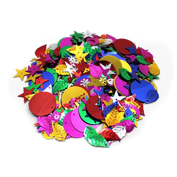 Creative Arts By Charles Leonard Glittering Sequins With Spangles, 4 Ounce Bag