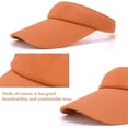 thumbnail image 3 of 2 Piezas Visera para Mujer y Niña, Gorra Deportiva con Visera para Mujer, Sombrero vacío, Sombrero de ala Larga Ajustable, Beige y Naranja, 3 of 5