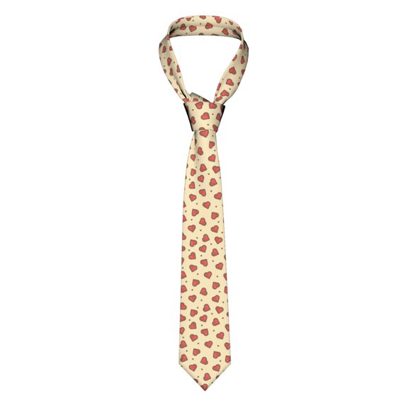 XMXY Abstract Cute Love Heart Mens Necktie Ties , Romantic Pink Formal Bussiness Wedding Party Printed Tie