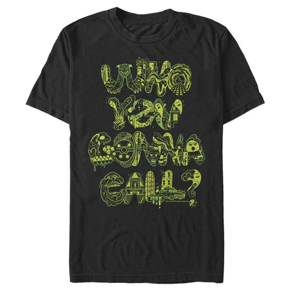 Men's Ghostbusters Who You Gonna Call Pattern  Graphic Tee