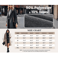 thumbnail image 7 of Women's Winter Wool Coat Casual Notch Lapel Single-Breasted Peacoat, 7 of 7