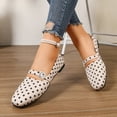 thumbnail image 6 of Busydd Flats for Women with Polka Dot Fashion Shiny Buckle Detail Slip on Dress Shoes 38, 6 of 6