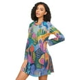 thumbnail image 3 of FORMRS Womens Long Sleeve Nightgowns Crew Neck Sleep Shirt Soft Pajamas Sizes S-3XL, Art Plants, 3 of 8