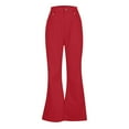 thumbnail image 4 of Bcfgryg Male Fashion Casual Solid Color Pocket Suit Pant Bell Bottoms Casual Pants Big And Tall Men's Casual Pants, 4 of 5
