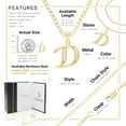 thumbnail image 2 of BEBERLINI Women Initial Letter D Pendant Necklace 14K Gold Filled Cuban Chain Jewelry 18", 2 of 9