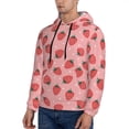 thumbnail image 3 of Goofa Strawberries for Men's Hooded Sweatshirt - Lightweight Pullover Hoodie with Kangaroo Pocket, Perfect for Everyday Wear-XX-Large, 3 of 7