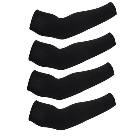 2 Pairs Cut Sleeves Thin Arm Protectors Arm Guard for Thin Skin and Bruising Arm Sleeves, Black