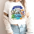 thumbnail image 6 of Artistic Illinois State Themes and Landmarks T-Shirt, Tee for History and Travel Lovers, 6 of 6