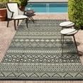 thumbnail image 2 of CAROMIO Khaki Black Boho Outdoor Area Rug 5x8 ft Waterproof Reversible Plastic Mat for Camping RV Picnic, 2 of 7