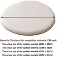 thumbnail image 2 of LKJYER Round Chair Cushion Leather Seat Cushion Round Memory Foam Chair Pad for Home Office Kitchen, 2 of 8