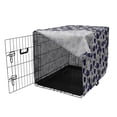 thumbnail image 3 of Floral Dog Crate Cover, Digitally Generated Hand Drawn Flower Motifs and Butterflies, Easy to Use Pet Kennel Cover Small Dogs Puppies Kittens, 7 Sizes, Pale Taupe Cream, by Ambesonne, 3 of 6