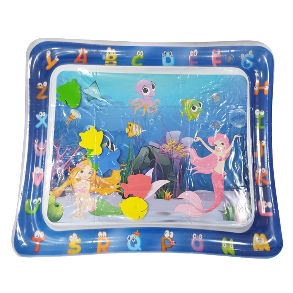 Inflatable Baby Pat Mat Early Education Water Play Mat (Square Mermaid)