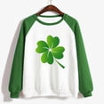 thumbnail image 4 of DPTALR Ladies Saint Patrick's Day Printed Round Neck Long Sleeved T-shirt Loose Top, 4 of 4