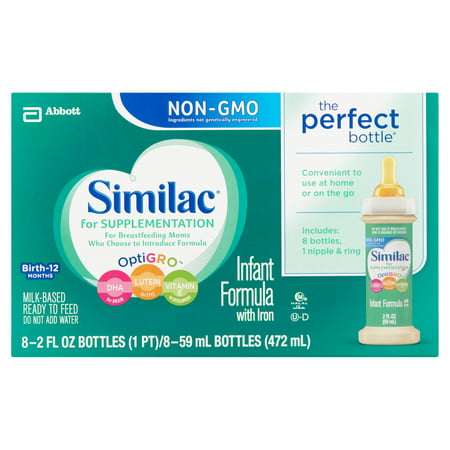 Similac ® pour Supplémentation Formula nourrissons contenant du fer fl 8-2. onces. Bouteilles