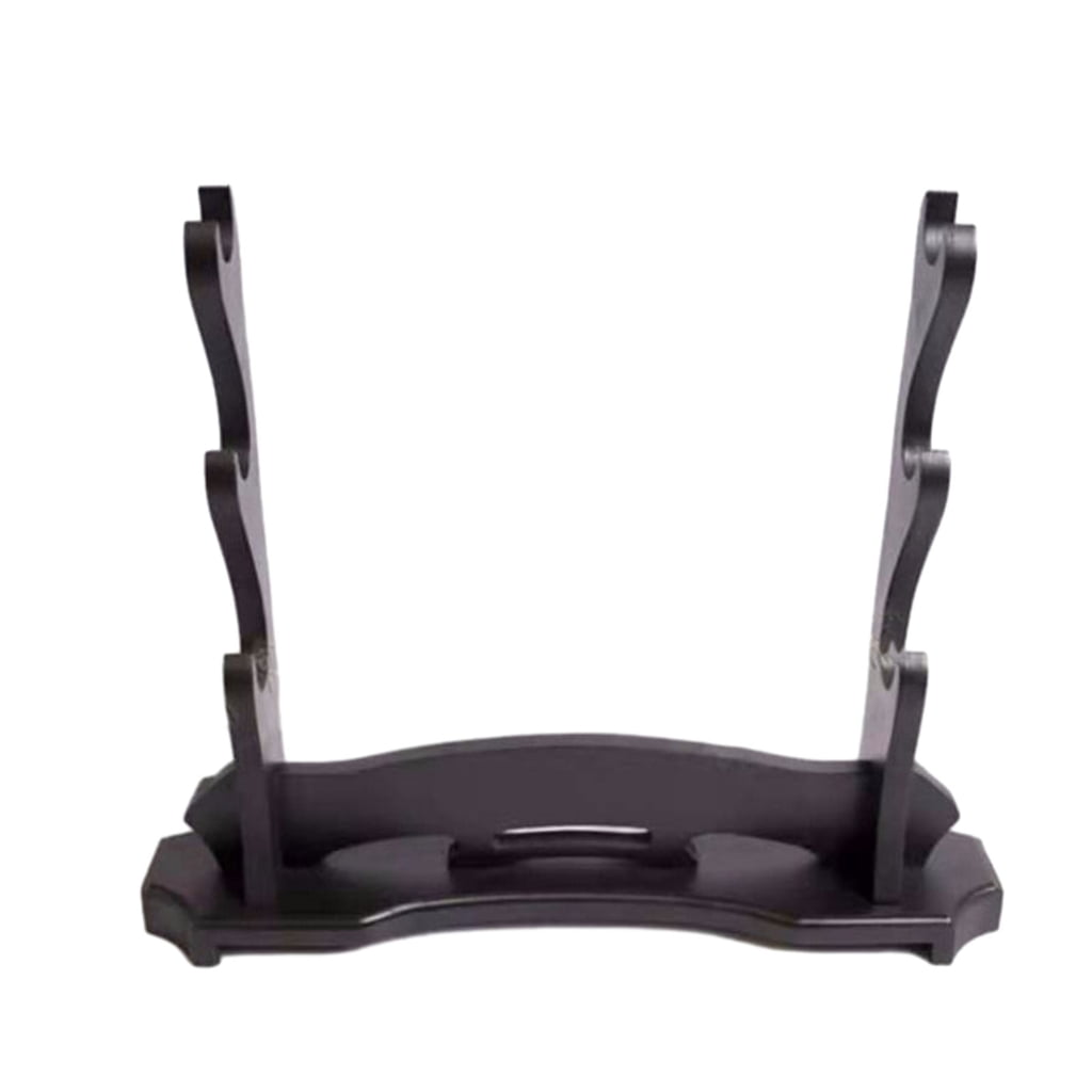Aellinatey Sword Stand Two Tiers Sword Rack Holder Display for Katanas Wakizashi Swords