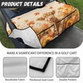 thumbnail image 6 of Whosucclay Calf Pumpkin Pattern Golf Cart Seat Cover, Breathable 4 Storage Pockets Anti-Slip Golf Cart Seat Towel Blanket for EZGO Club Car Yamaha, 52.36" x 32.28", 6 of 7