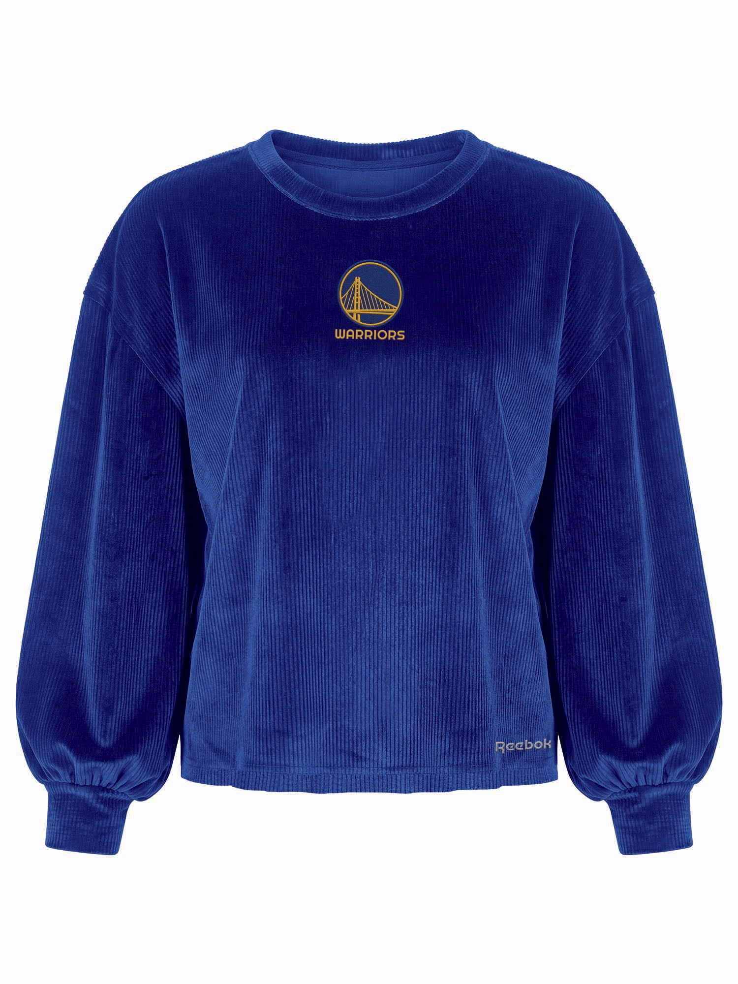 Golden State Warriors Reebok Womens Crew Neck Pullover with Balloon Sleeves