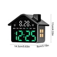 LED House Shaped Alarm Clock, Multi-Functional Electronic Clock with ...