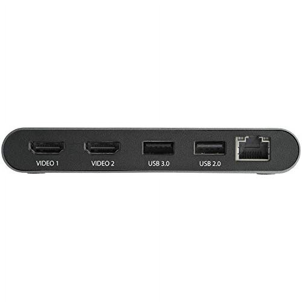 StarTech.com Thunderbolt 3 Mini Dock - Portable Dual Monitor TB3 Docking Station w/HDMI 4K 60Hz - 2X USB-A Hub (3.2/2.0) & GbE - 28cm Attached Cable - TB3 Multiport Adapter - Mac/Windows (TB3DKM2HDL)