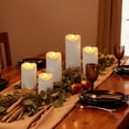 thumbnail image 5 of Homemory Flameless Candles, Outdoor Waterproof Flickering LED Battery Operated with Remote and Timers, Ivory Plastic, Set of 2, 5 of 13