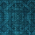 thumbnail image 1 of Ahgly Company Indoor Square Abstract Turquoise Blue Modern Area Rugs, 6' Square, 1 of 4