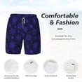 thumbnail image 5 of Lsque Mens Swim Trunks purple flower Snowflake Pattern - Bathing Suit Compression Liner - Beach Swim Shorts Swimwear - (S-3XL) - Stretch Quick Dry -Large, 5 of 9