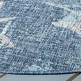 thumbnail image 3 of SAFAVIEH Courtyard Colton Botanical Indoor/Outdoor Area Rug, Navy/Blue, 6'7" x 6'7" Round, 3 of 9