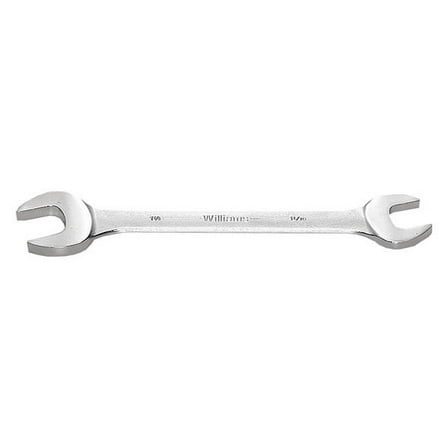 3/8" x 7/16" Double Head Open End Wrench - 5-5/16" Overall Length With Satin Chrome Finish. Williams® USA # JHW1723