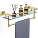 thumbnail image 1 of Estante de vidrio para baño con organizador de toallas SFGSOWOR, 1 of 6