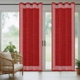 thumbnail image 3 of 1 Panel Outdoor Curtains for Patio Waterproof 54"x95" Red Retro Greek Key Weatherproof Privacy Outsides Curtains, Geometric Greece Ancient Rustic Grommet Thermal Drapes for Cabana Porch Pergola, 3 of 8