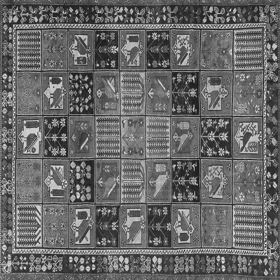 Ahgly Company Indoor Square Persian Gray Traditional Area Rugs, 7' Square