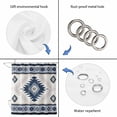 thumbnail image 5 of Blue Beige Boho Waterproof Fabric Shower Curtain,Vintage Ethnic Tribal Southwestern Waterproof Fabric Shower Curtain for Bathroom Curtains Bathtubs Hotel Shower Curtains with 12 Hooks Small 36x72in, 5 of 8