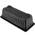 thumbnail image 4 of HAKZEON 6 Pack 17 Inches Plastic Flower Box Planters with Trays, Countryside Flower Window Boxes with 30 Plant Labels, Black Rectangular Vegetable Planters for Windowsill, 4 of 6