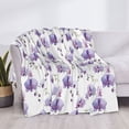 thumbnail image 3 of Honeii Orchids Flowers print throw blanket, crafted from cozy cotton flannel, offers versatile home decor as a bedding suitable for all seasons.-40"x30", 3 of 6