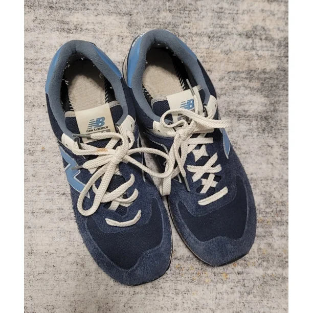 New Balance 574 Men's Core Sneakers Blue Suade Classic Shoes Size 11.5