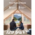 thumbnail image 3 of VEVOR Inflatable Tent for Camping 5-8 Person Glamping Tent with Pump Easy Set up, 3 of 9