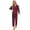 Burgundy Brown Plaid, variant on 100% Cotton Pajama Set for Women, Button Down Plaid Sleepwear Long Sleeve Flannel Pajamas Set,(Red Blue Plaid,L)