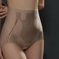 thumbnail image 4 of Arnsht Women's Fashion High-Waisted Abdominal Lifting Buttocks Shaping Abdominal Pants Girdle Waist and Buttocks Body Panties Brown XL, 4 of 5