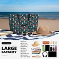 thumbnail image 5 of Wukai Amanita Mushroom Print Zipper Bag,large Beach Tote Bag,Waterproof Sandproof Bag,Grocery and Picnic Tote Travel Bag, 5 of 5