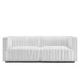 thumbnail image 4 of Loveseat Sofa, Tufted, White, Fabric, Living Room Lounge Cafe Lobby Hospitality Restaurant, Modern Contemporary, HB37022, 4 of 11
