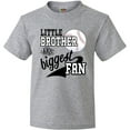 thumbnail image 3 of Inktastic Little Brother and Biggest Fan- Baseball Family Fan Youth T-Shirt, 3 of 5