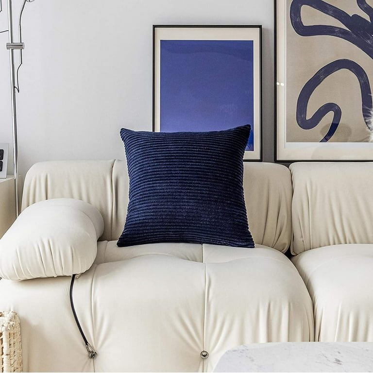 Blue Throw Pillows for Couch Navy Decorative Pillow Covers Set of