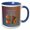 Blue/White, variant on 3drose, on the Fourth Day of Christmas Four Calling Birds the Gospels, 11oz Two-tone Black Mug