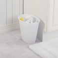 thumbnail image 4 of Sterilite Petite 1.5-Gallon Home Oval Vanity Trash Wastebasket, White (12 Pack), 4 of 6