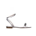thumbnail image 4 of Womens Aldo Amelie Flat Ankle-Strap Sandals, Silver, 4 of 5