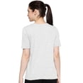 thumbnail image 3 of eloria Women's T-Shirt Round Neck Solid Color Plain Half Sleeve T-Shirt Color: White | Size: XS, 3 of 7