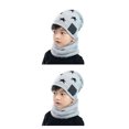 thumbnail image 2 of Sonducket Sombrero de invierno para niños Conjunto de calentador de cuello a prueba de viento de punto para niños Protección auditiva de Type1 NO1, 2 of 6