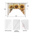 thumbnail image 6 of Leopard Sunflowers Kitchen Swag Valances for Windows, Vintage Glass Bottle Bow Swag Valances Curtains for Living Room, Rod Pocket Window Treatments for Bathroom, Bedroom, Cafe, 56"x36", 6 of 6