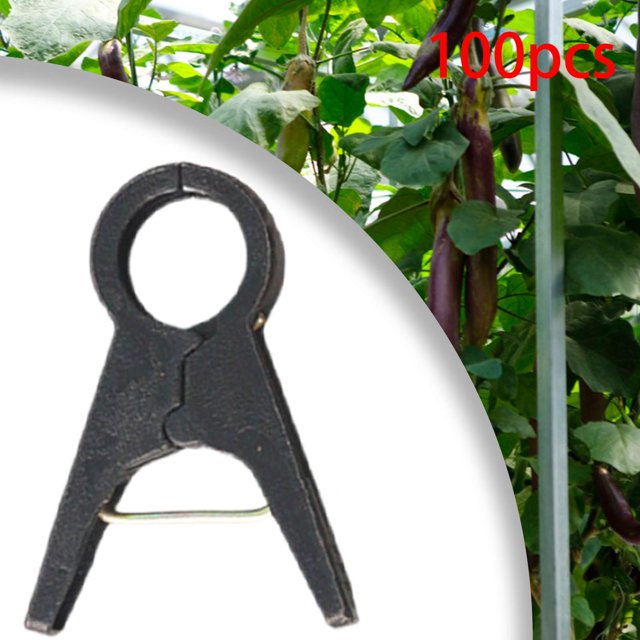 100 Piezas Clips de Soporte para Plantas DYNWAVEMX Abrazaderas para Plantas Negro
